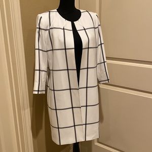 Preston & York cream & black long suit jacket